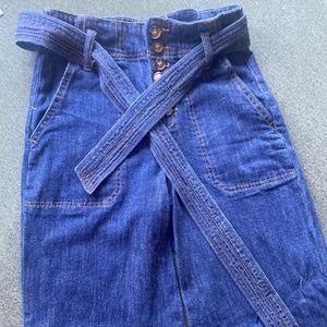 Anthropology wide legged jeans